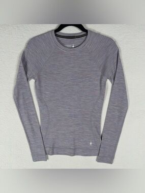 Smartwool Classic Thermal Merino 250 Base Layer Crew Women's XS Top Lilac Gray